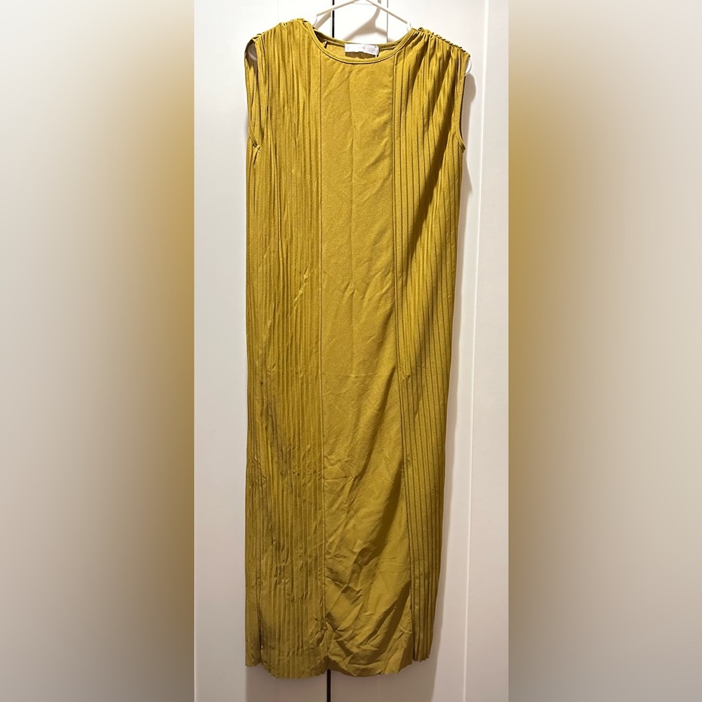 Mango pleated detail dress